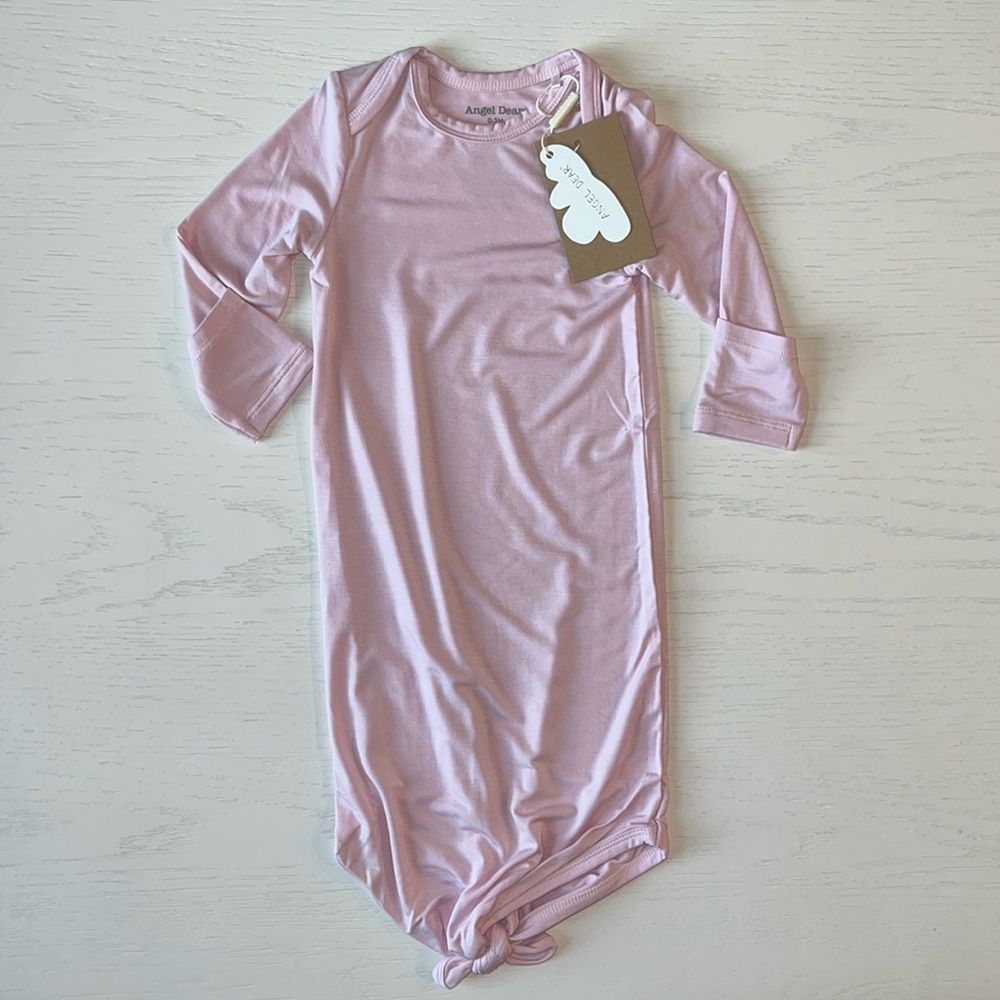 Angel Dear Baby Bamboo Knot Gown Solid Nosegay Pink 0-3 months
